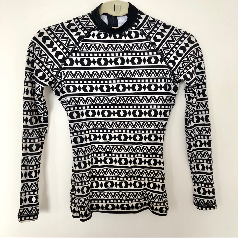 J Crew Geometric Print Rash Guard